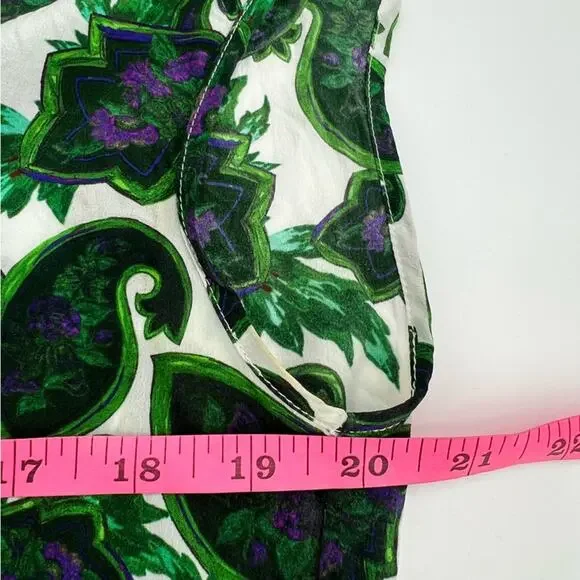 Sandro Paisley Print Silk Top Sz S - Picture 6 of 10